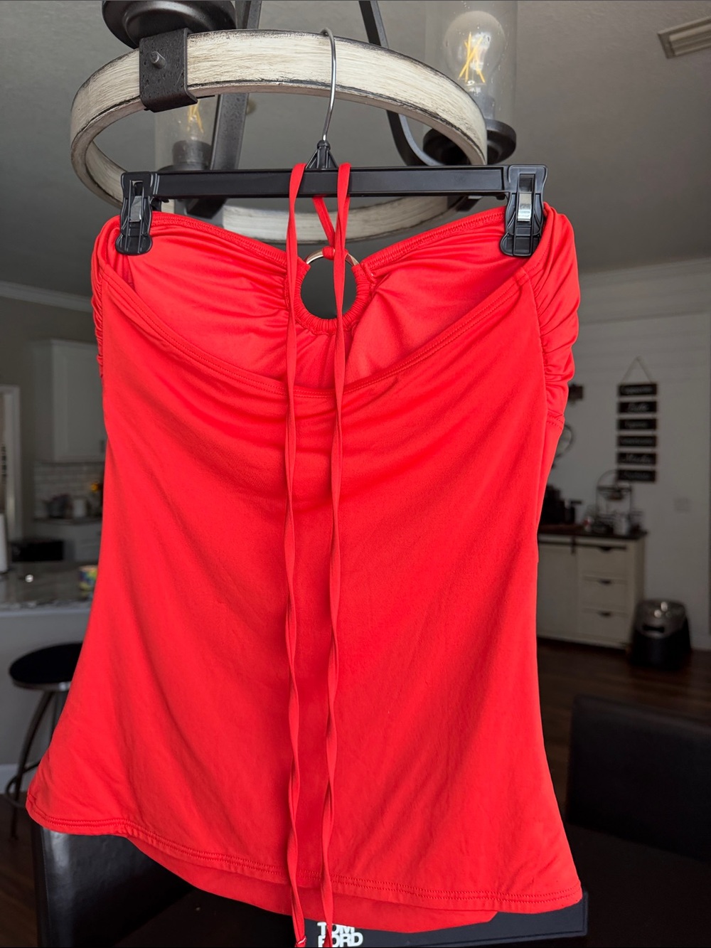Michael Kors Red Halter One-Piece Swim Tank - Picture 3 of 4